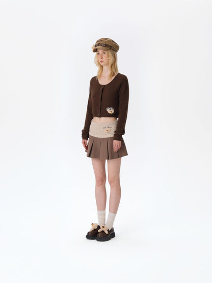 13DE MARZO Bear Head Upper Skirt Brown - 13DE MARZO