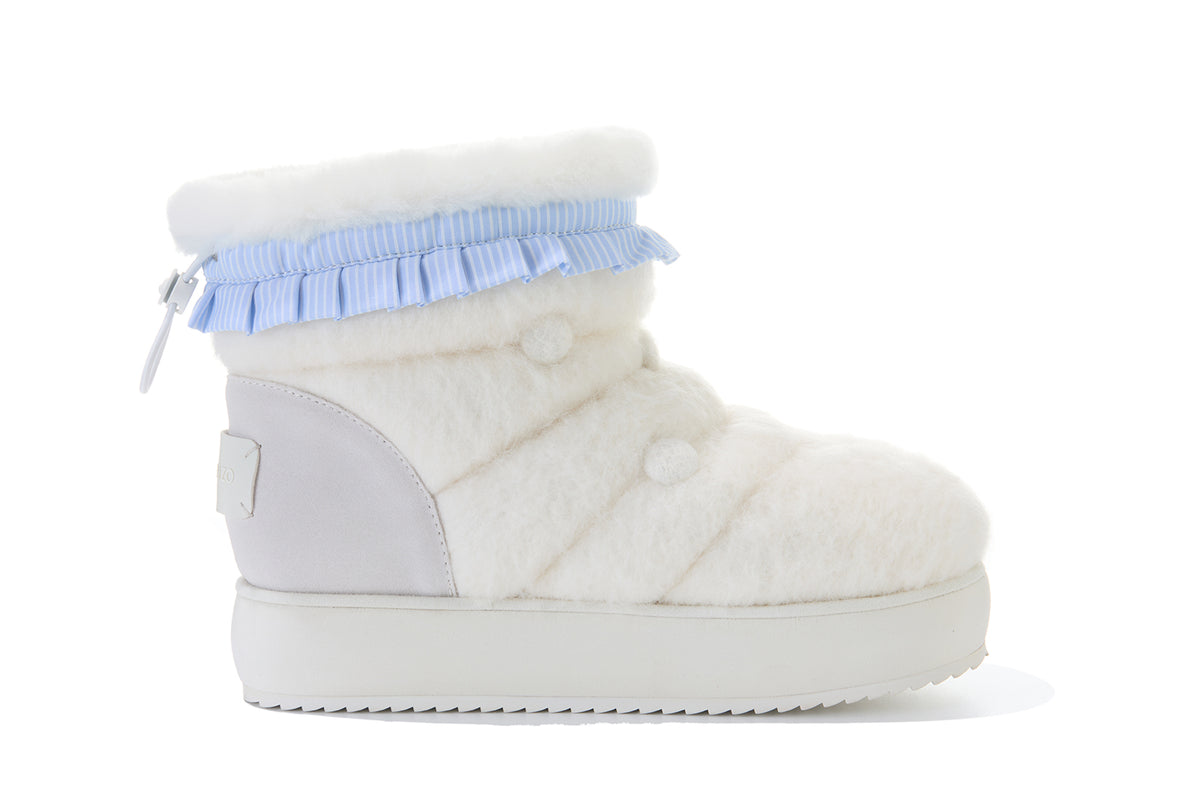 13DE MARZO Nighty Night Bear Snow Boots White