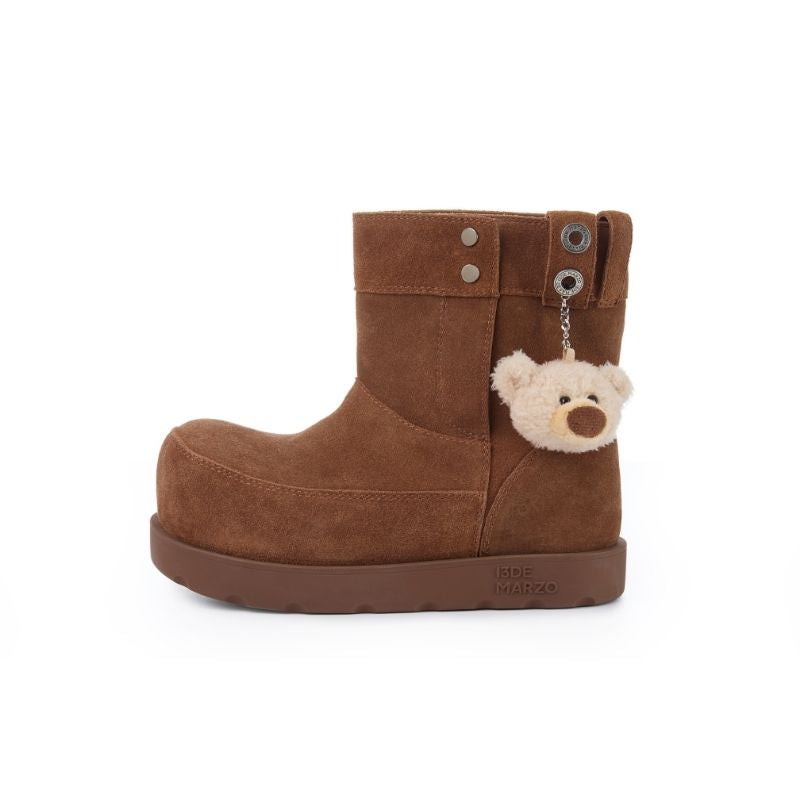 13DE MARZO Logo Snow Boots Brown - 13DE MARZO
