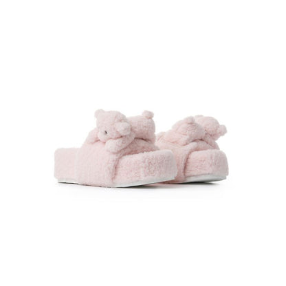 13DE MARZO Bear Flip-top Fur Slippers - 13DE MARZO