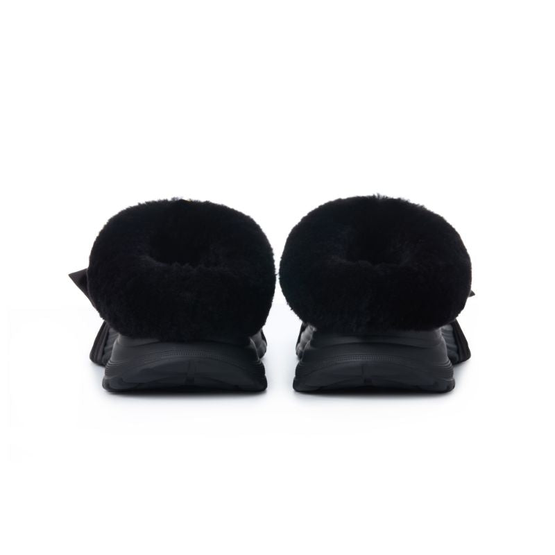 13DE MARZO Bear Fuzzy Snow Slippers Black - 13DE MARZO