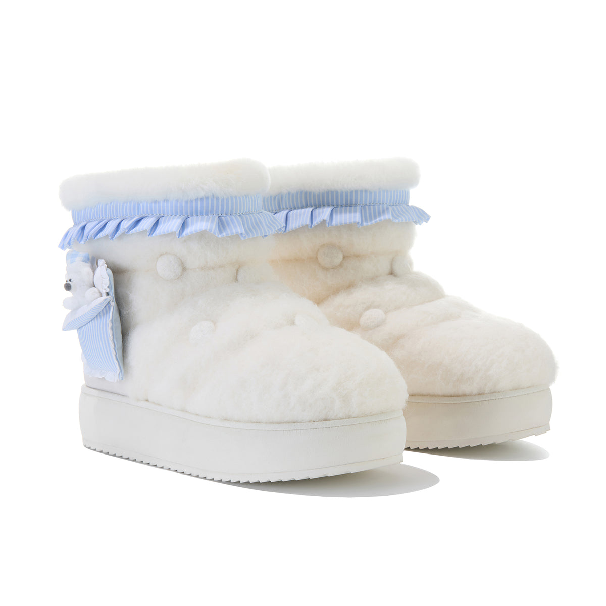 13DE MARZO Nighty Night Bear Snow Boots White