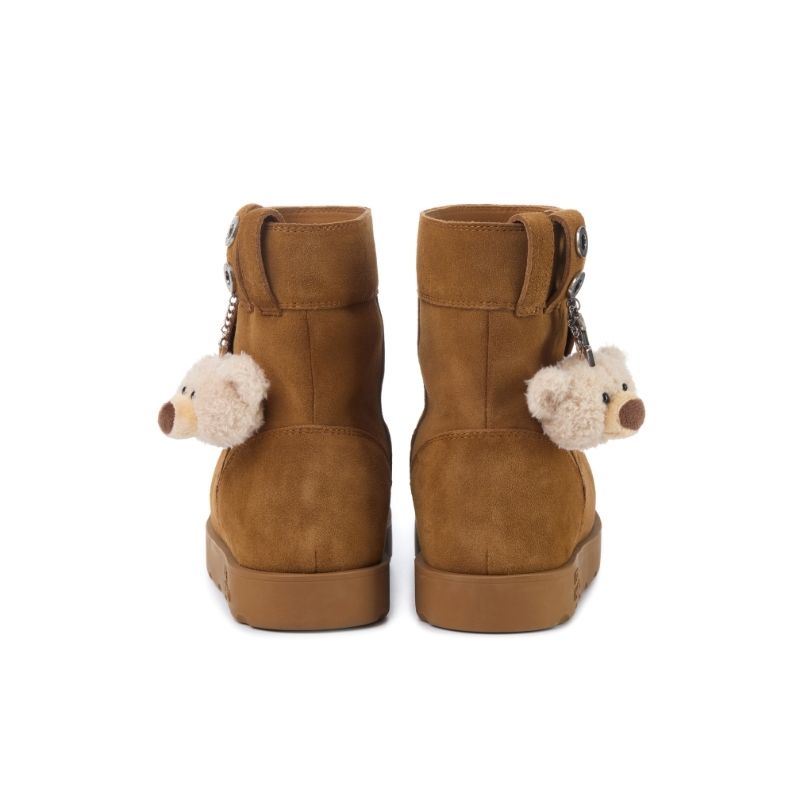 13DE MARZO Logo Snow Boots Khaki - 13DE MARZO