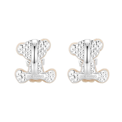13DE MARZO Cute Sitting Bear Earrings