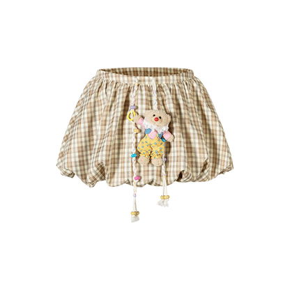 13DE MARZO Flattering A-Line Bloomer Skirt Khaki