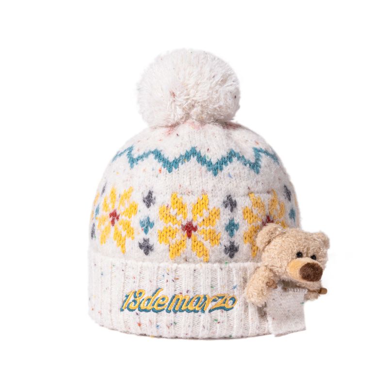 13DE MARZO｜Fair Isle Bear Beanie