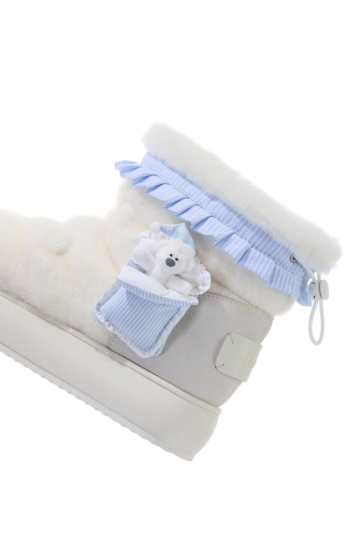 13DE MARZO Nighty Night Bear Snow Boots White