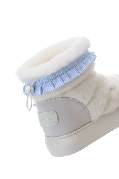 13DE MARZO Nighty Night Bear Snow Boots White