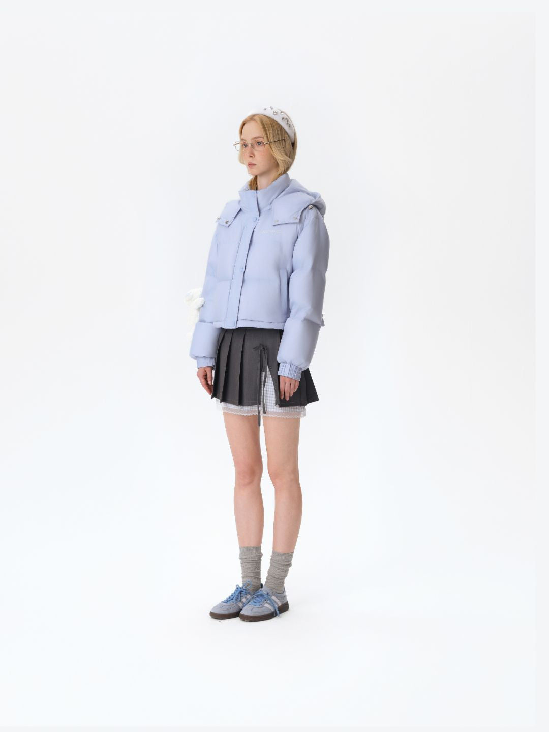 13DE MARZO Base Bear Long Down Jacket Blue - 13DE MARZO