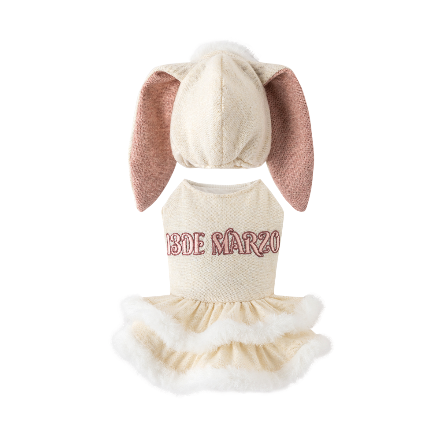 13DE MARZO ToBeMarzoBear Pet Dress White