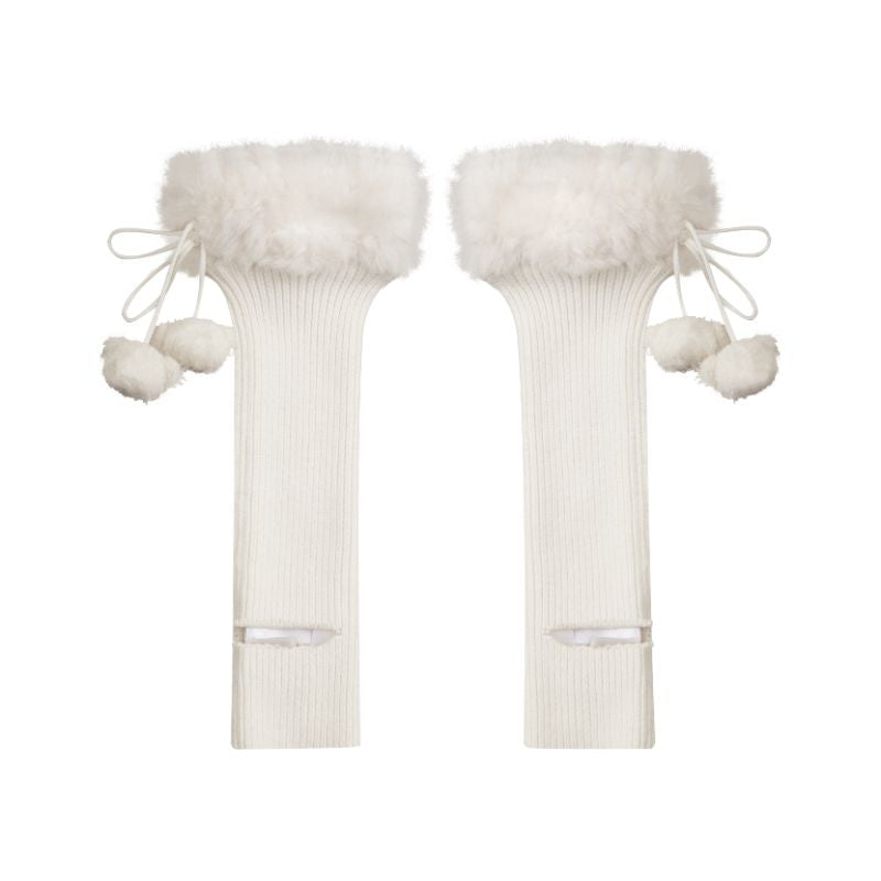 13DE MARZO Doozoo Fuzzy Socks Beige - 13DE MARZO