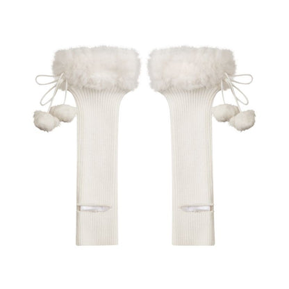 13DE MARZO Doozoo Fuzzy Socks Beige - 13DE MARZO