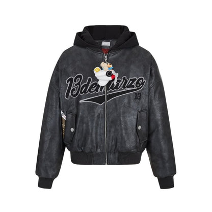 13DE MARZO Pilot Bear Vintage Jacket - 13DE MARZO