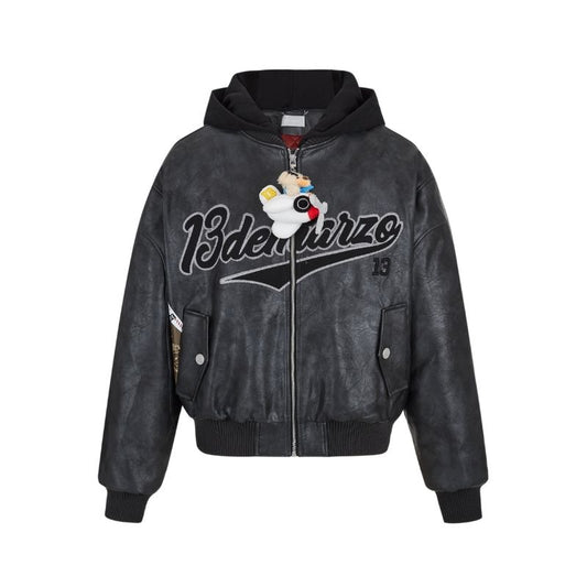 13DE MARZO Pilot Bear Vintage Jacket - 13DE MARZO