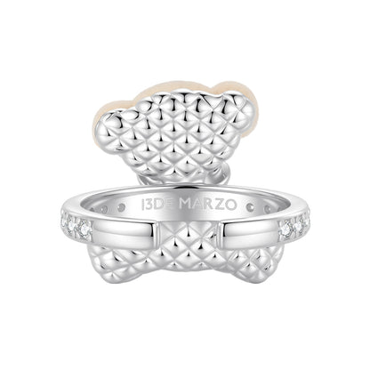 13DE MARZO Cute Sitting Bear Ring