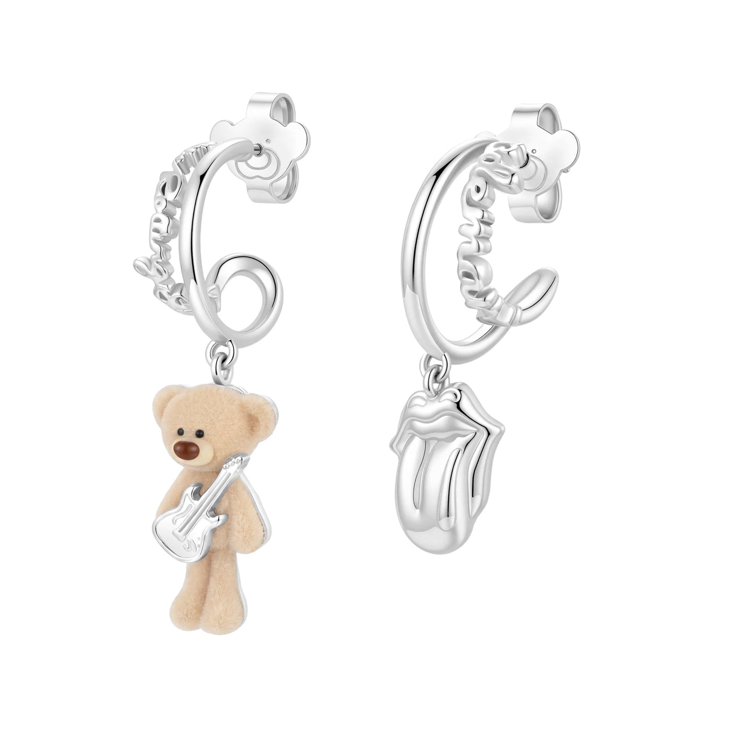 13DE MARZO Rolling Stones Bear Earrings