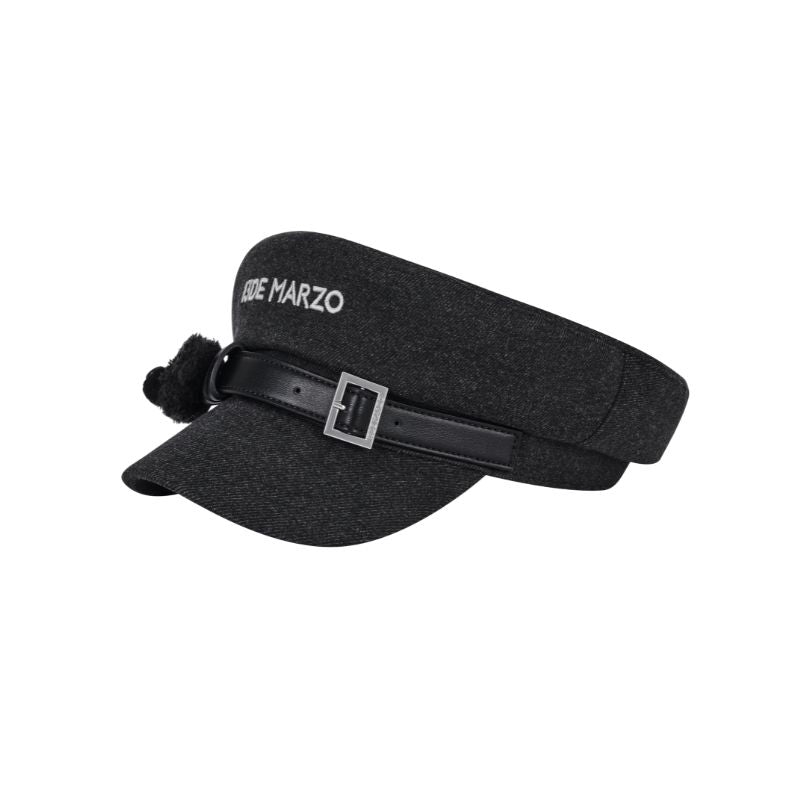 13DE MARZO Bear Belt Logo Beret Black - 13DE MARZO