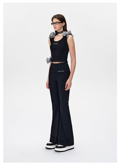 13DE MARZO Bear Slashed Yoga Pants - 13DE MARZO