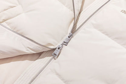 13DE MARZO Bear Fuzzy Hood Down Jacket Almond - 13DE MARZO