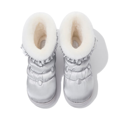 13DE MARZO Nighty Night Bear Snow Boots Silver