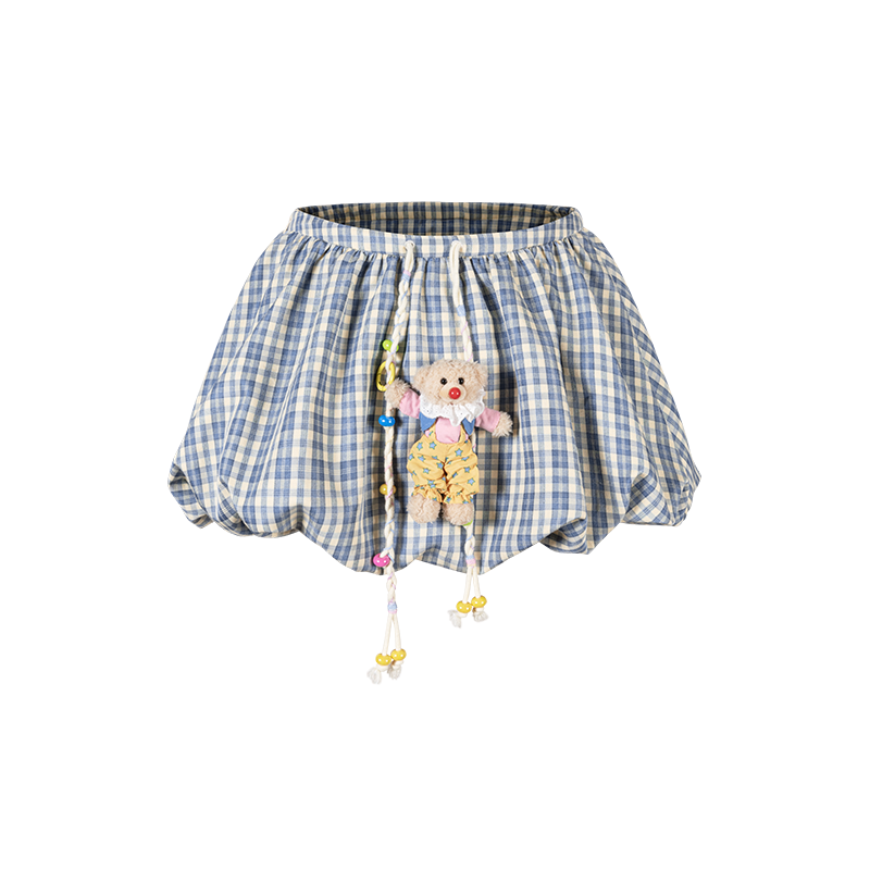 13DE MARZO Flattering A-Line Bloomer Skirt Blue