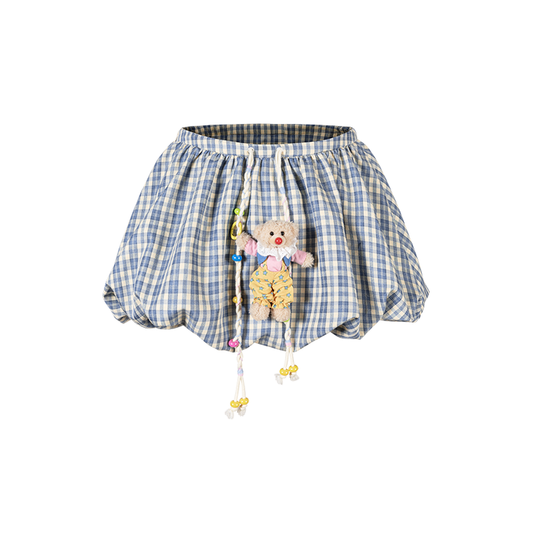13DE MARZO Flattering A-Line Bloomer Skirt Blue