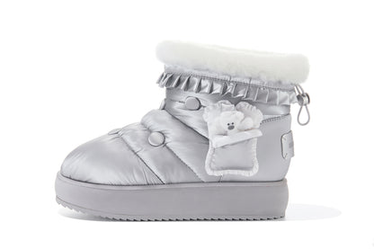 13DE MARZO Nighty Night Bear Snow Boots Silver