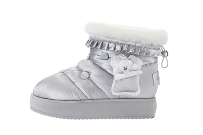 13DE MARZO Nighty Night Bear Snow Boots Silver