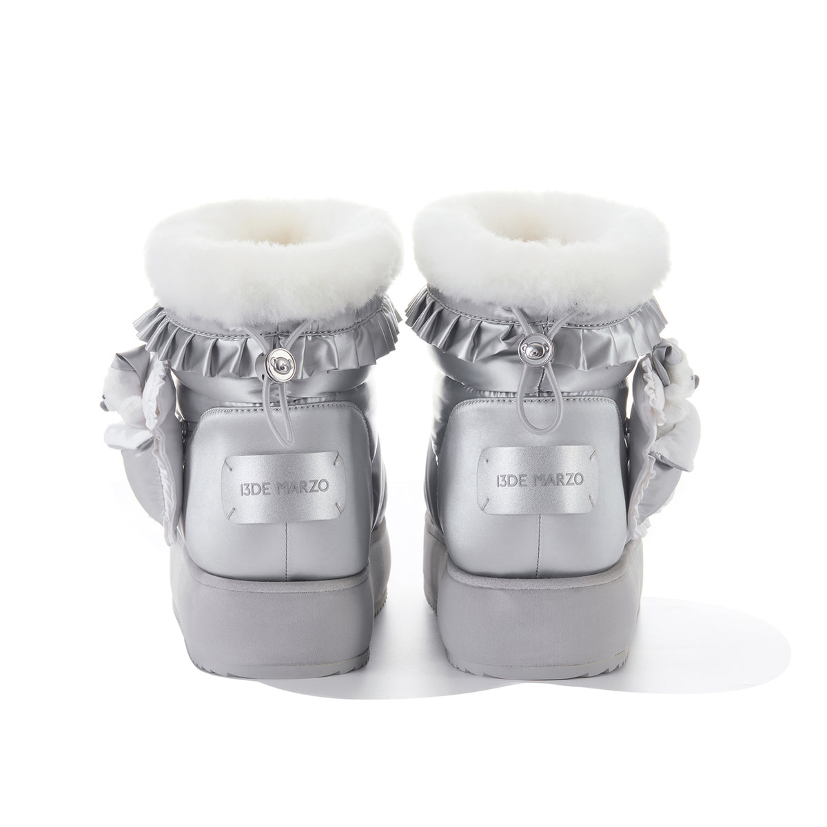 13DE MARZO Nighty Night Bear Snow Boots Silver