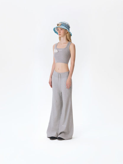 13DE MARZO Base Wide Flare Pants Grey - 13DE MARZO