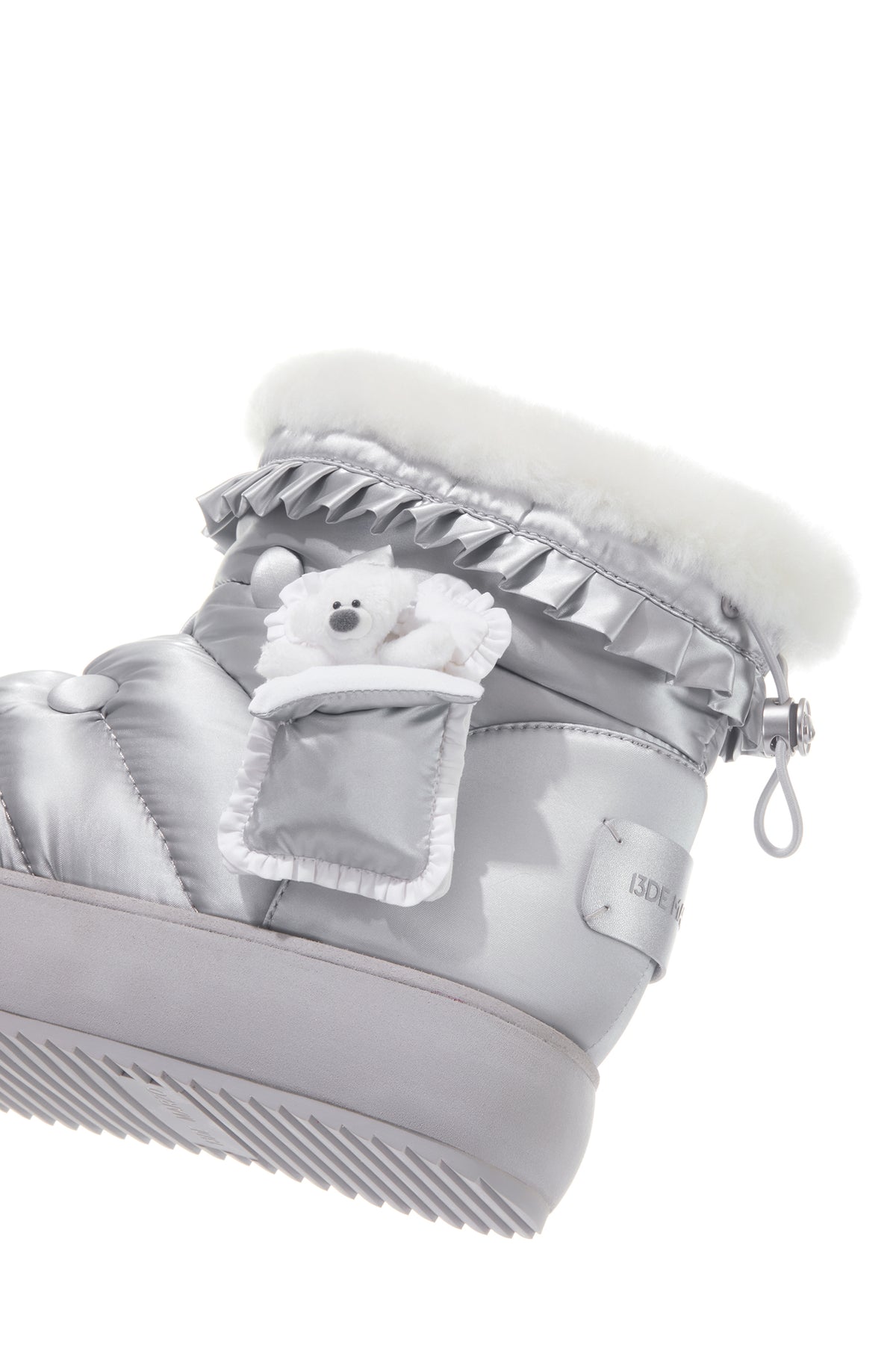 13DE MARZO Nighty Night Bear Snow Boots Silver