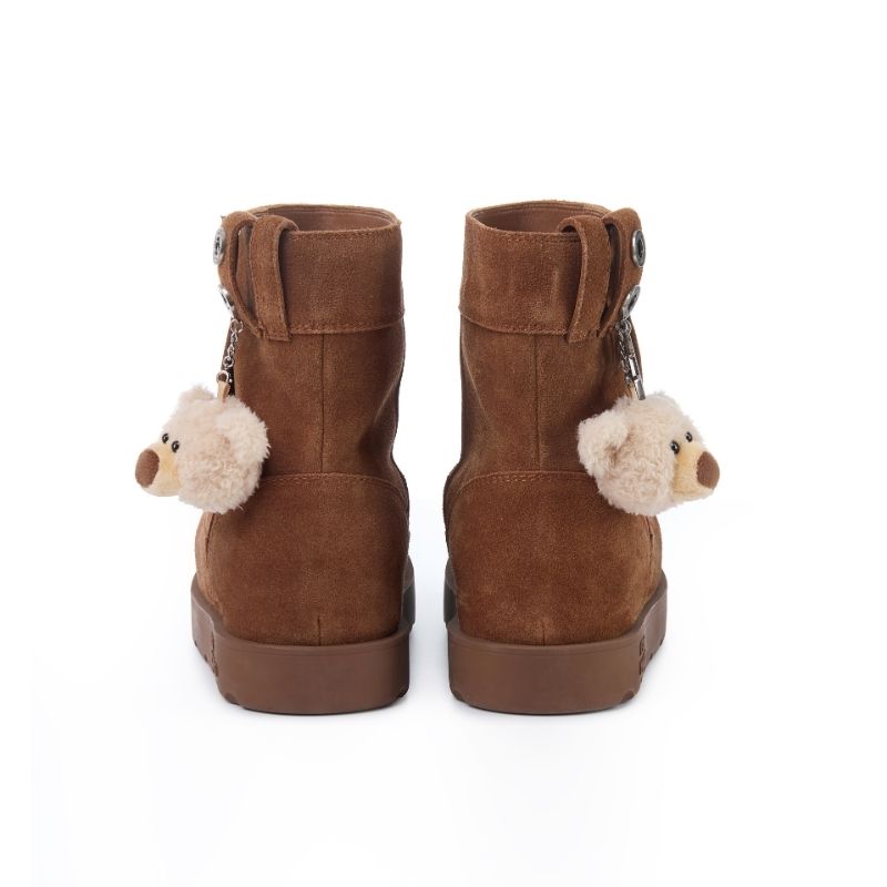 13DE MARZO Logo Snow Boots Brown - 13DE MARZO