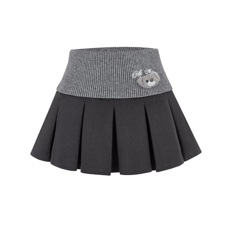 13DE MARZO Bear Head Upper Skirt Dark Grey - 13DE MARZO