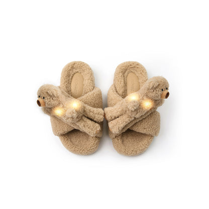 13DE MARZO Luminous Bear Criscross Slippers - 13DE MARZO