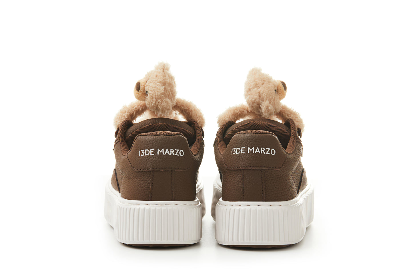 13DE MARZO Bear Logo Lace Platform Shoes