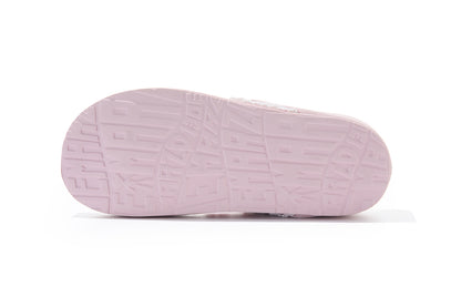 13DE MARZO Mini Bear Lace Trimmed Flip Flops Pink