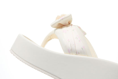 13DE MARZO Floral-print Wedge Sandals Pink