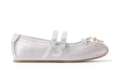 13DE MARZO Mini Bear Ballet Mary Janes Silver