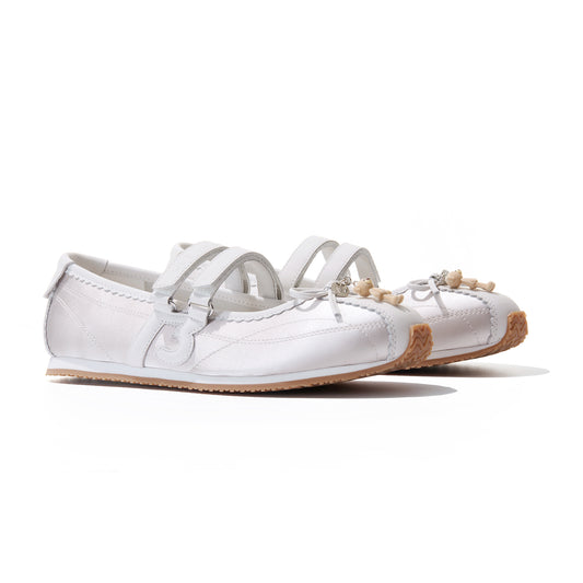 13DE MARZO Mini Bear Ballet Mary Janes Silver