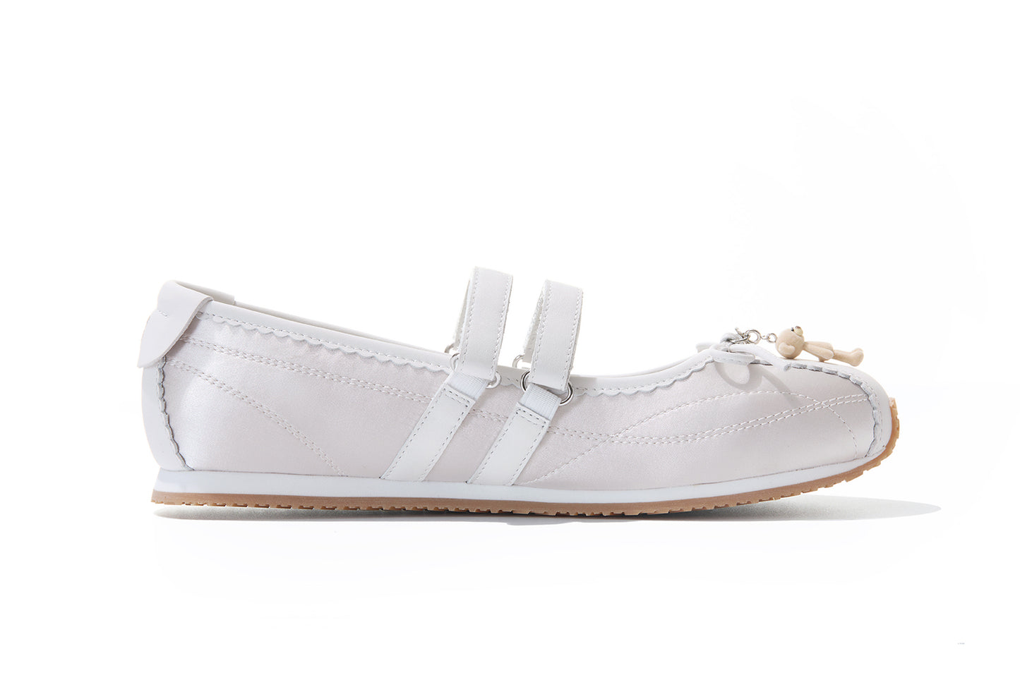 13DE MARZO Mini Bear Ballet Mary Janes Silver