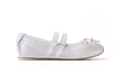13DE MARZO Mini Bear Ballet Mary Janes Silver