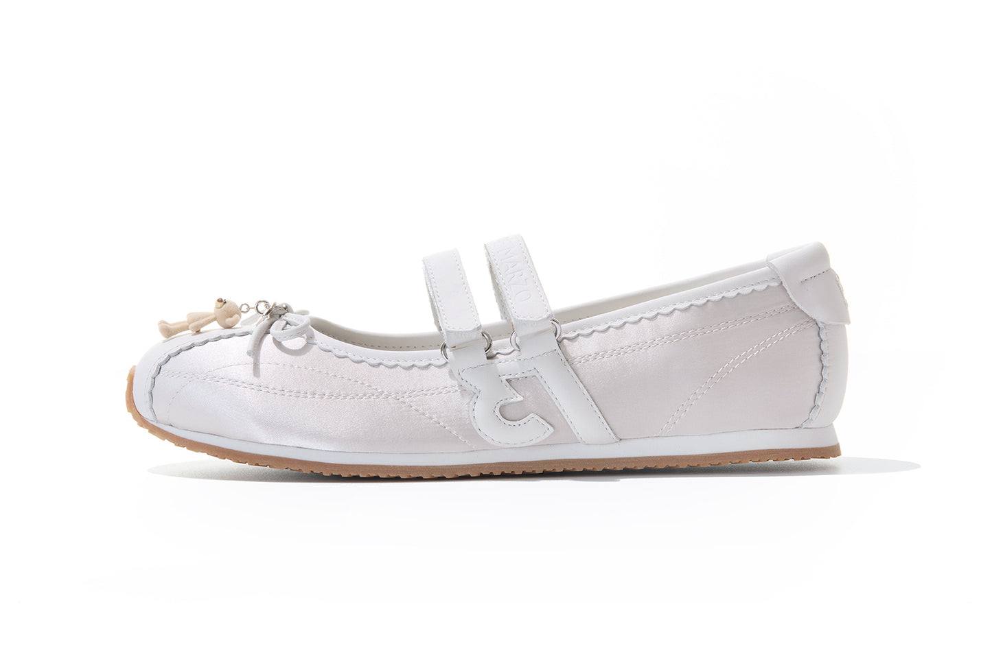 13DE MARZO Mini Bear Ballet Mary Janes Silver
