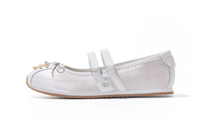 13DE MARZO Mini Bear Ballet Mary Janes Silver