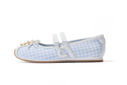 13DE MARZO Mini Bear Ballet Mary Janes Blue