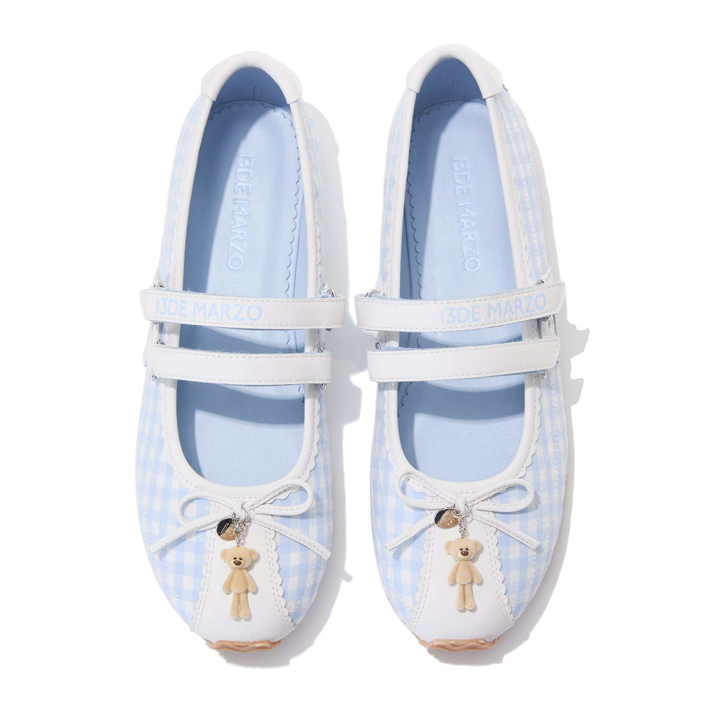 13DE MARZO Mini Bear Ballet Mary Janes Blue
