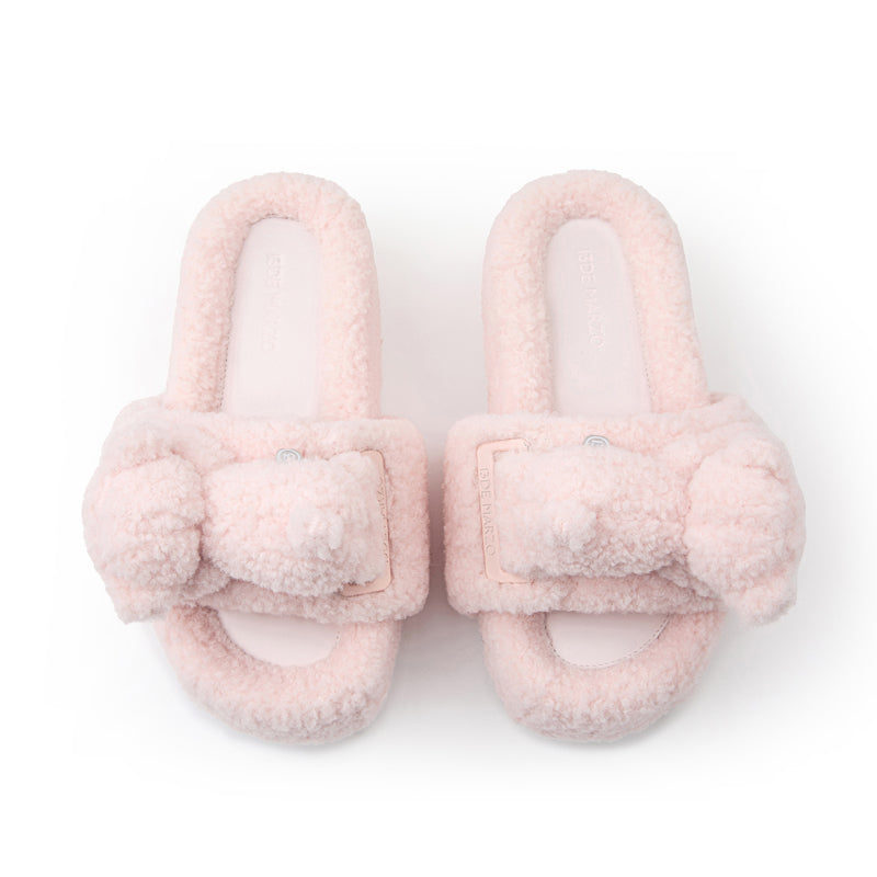 13DE MARZO Bear Flip-top Fur Slippers - 13DE MARZO