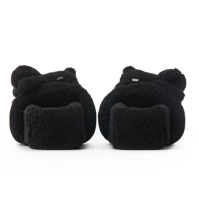 13DE MARZO Bear Flip-top Fur Slippers - 13DE MARZO