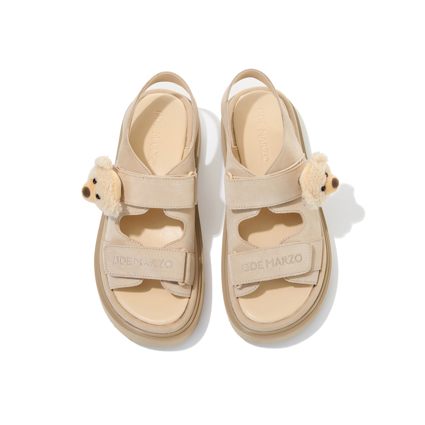 13DE MARZO Doozoo Bear Sandals Sand