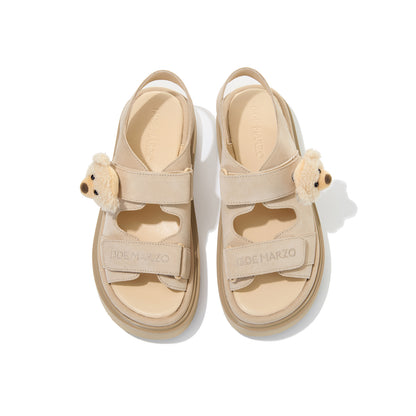 13DE MARZO Doozoo Bear Sandals Sand