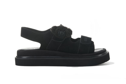 13DE MARZO Doozoo Bear Sandals Black